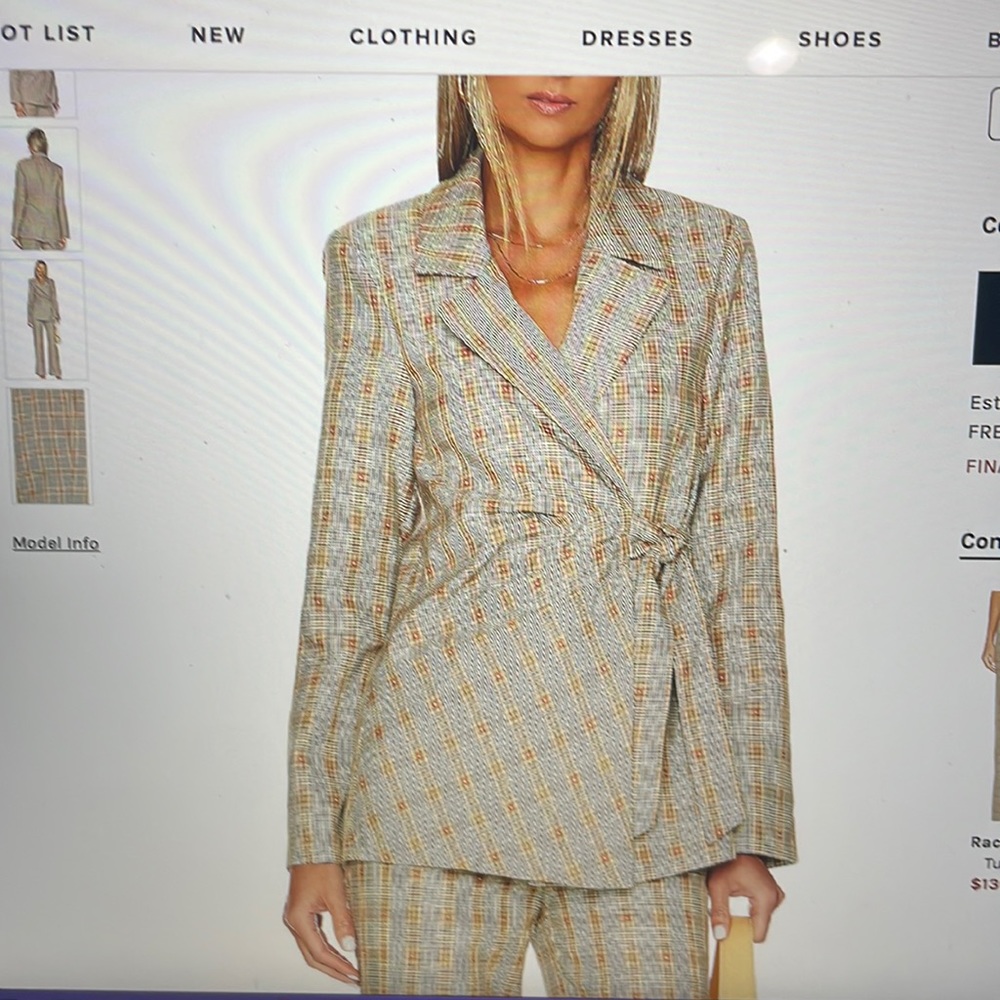 Floral Plaid Blazer